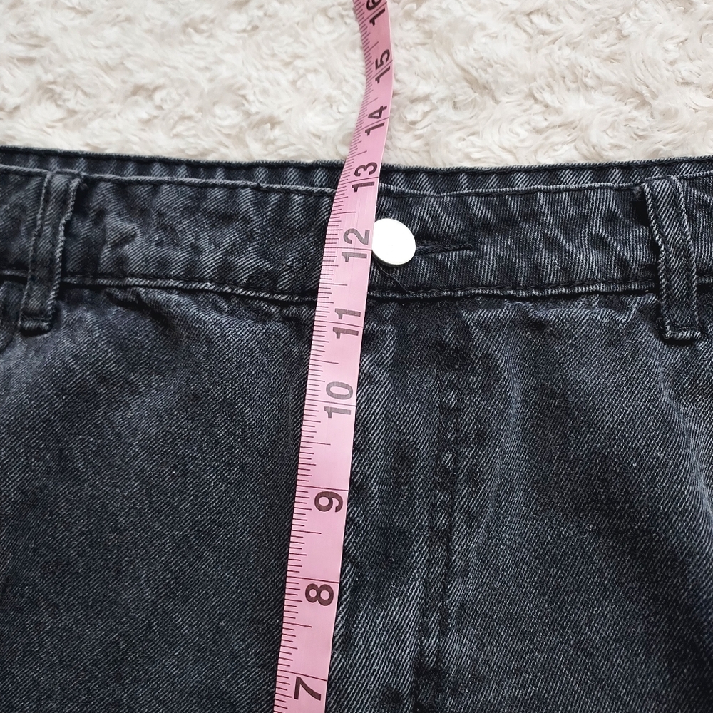 SHEIN Black distressed raw hem high rise jean shorts 3XL Casual Summer - Picture 8 of 10